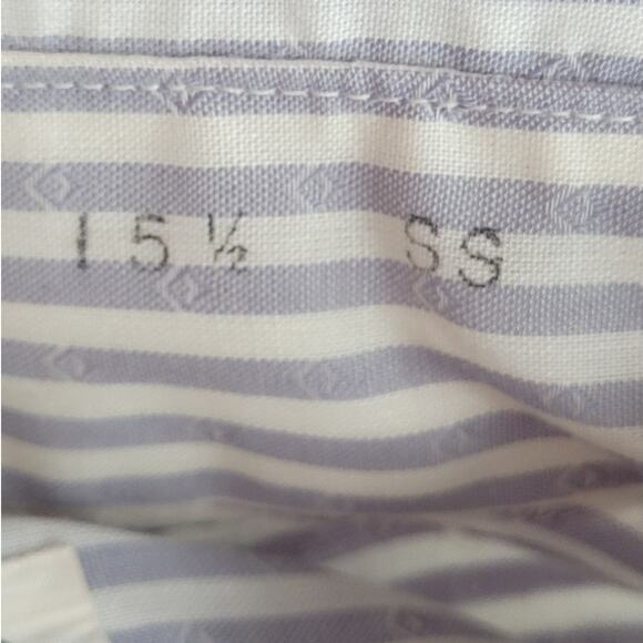 Hathaway Blue-White Striped Shirt—Perfect Layered or Workwear Smart 15.5 - Picture 11 of 14